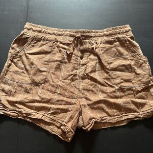Time and Tru Tan Striped Shorts